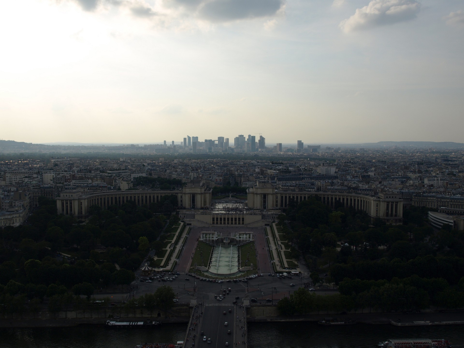 Palais de Chaillot With High Rise Skyline Behind It